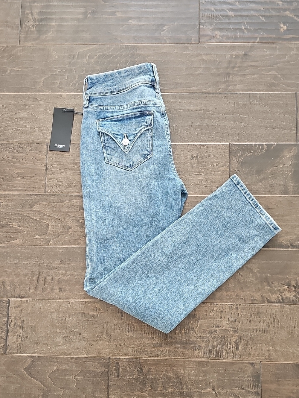Brand New Hudson Light Wash Straight Leg Jeans - Picture 9 of 10